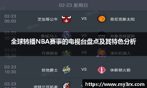 全球转播NBA赛事的电视台盘点及其特色分析